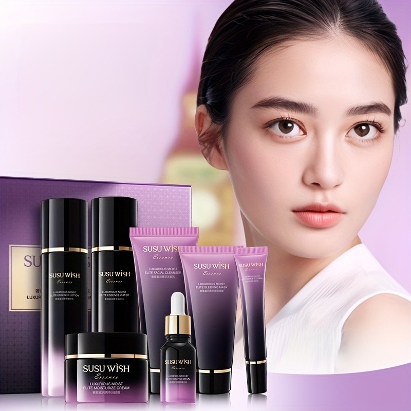 Luxury Skincare Ingredients - Luksusowy i elegancki dziewięcioczęściowy zestaw esencji