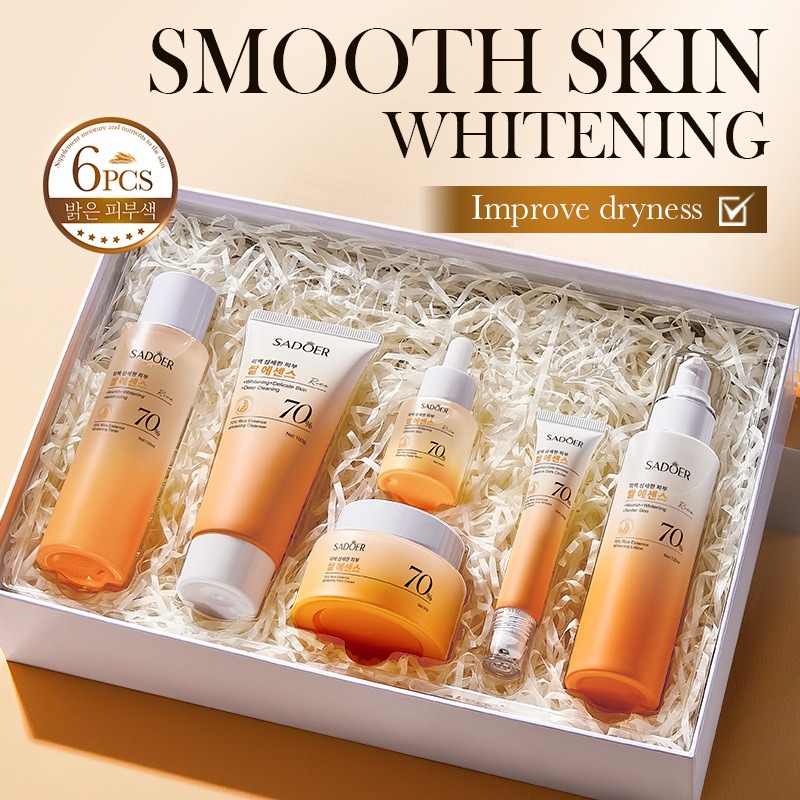 Luxury Skincare Kit - 70% Ryżowy Zestaw Nawilżający Przeciwzmarszczkowy do